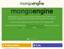 Tablet Screenshot of mongoengine.org